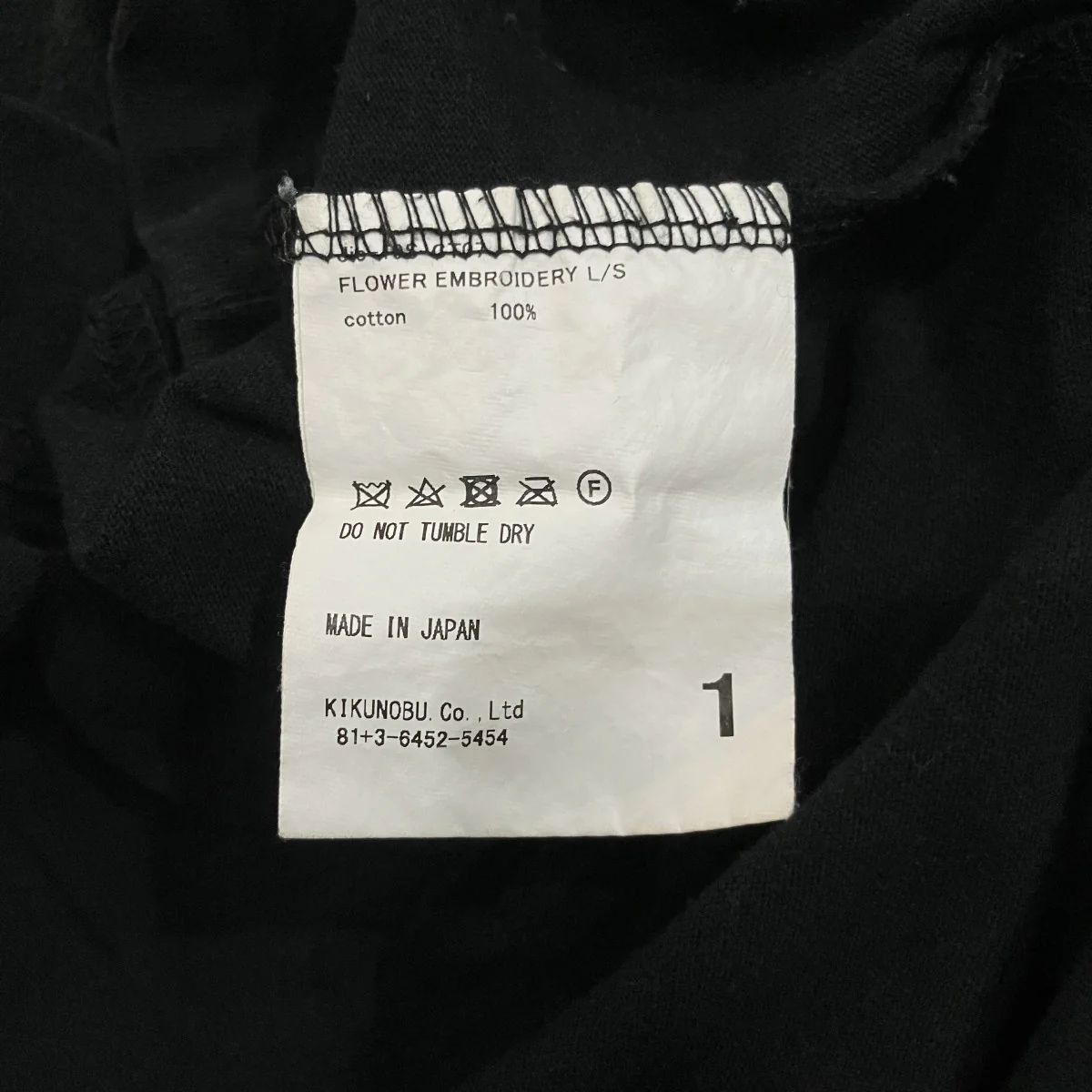 袖花柄モチーフ刺繍ロングスリーブTシャツjie-19s-ct07 - Image 6