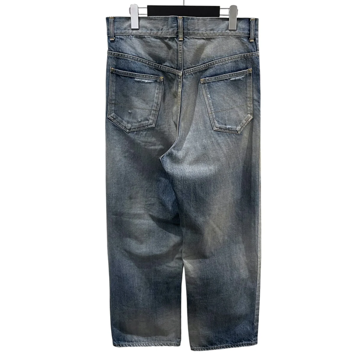 24SS 加工デニムパンツ CRASH SELVEDGE DENIM STRAIGHT 5P PANTS クラッシュセルヴィッジデニムストレート5ポケットパンツ ANC-PT47 - Image 2