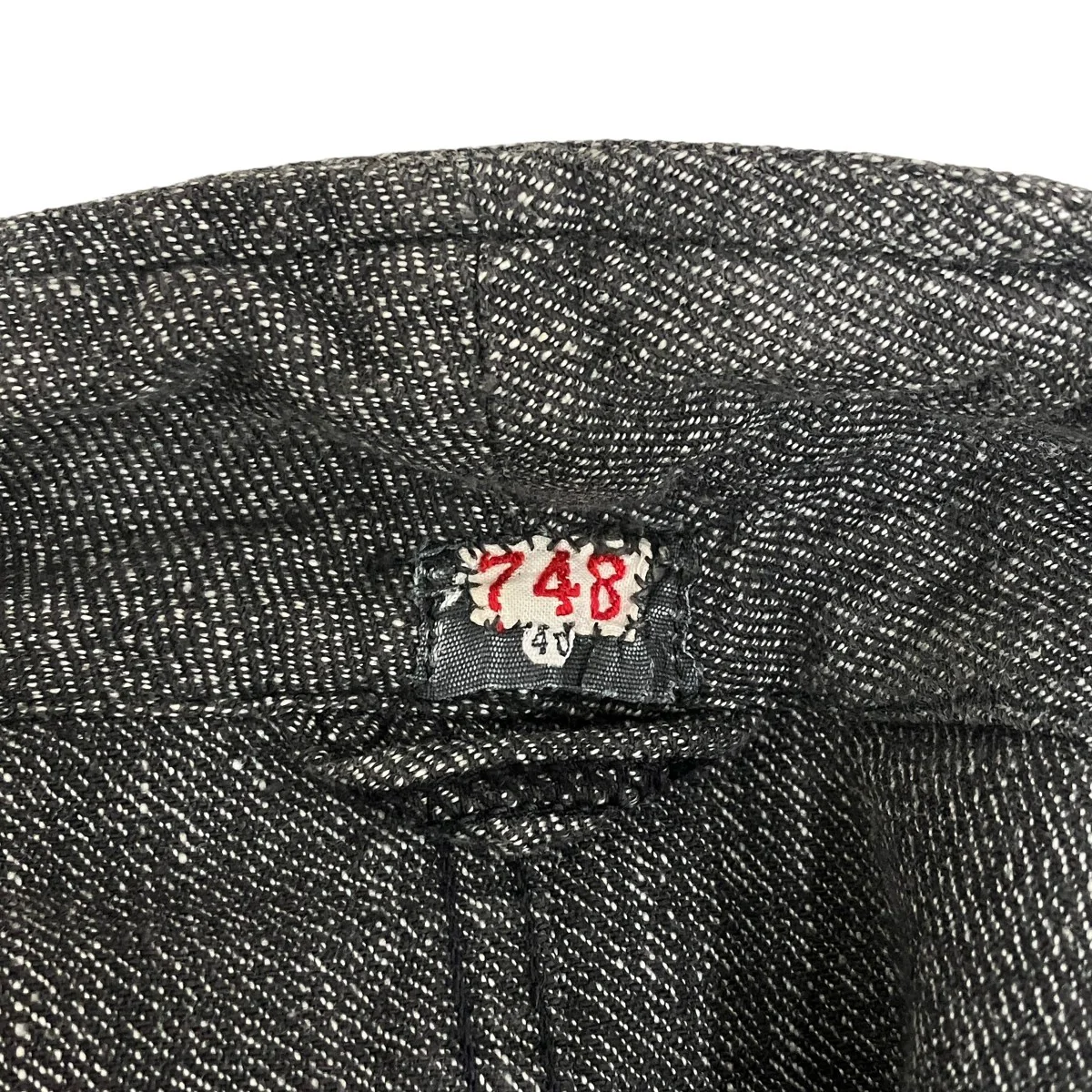 50S?60S ブラックシャンブレー アトリエコートコート - Image 6