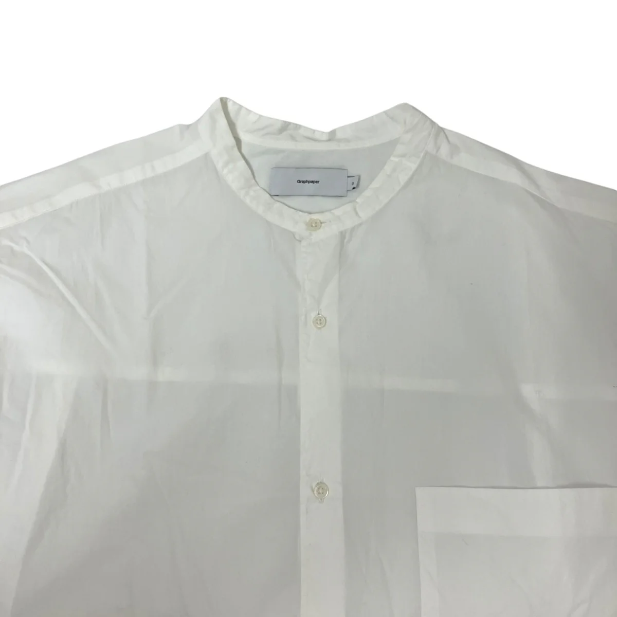 BROAD S S OVERSIZED BAND COLLAR SHIRT半袖シャツGM231-50083B - Image 3
