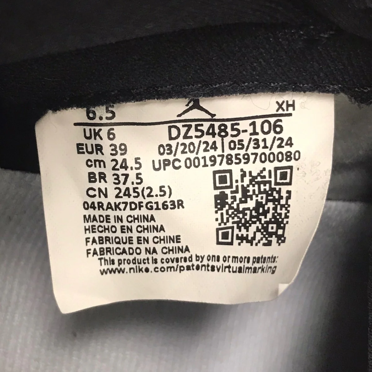 AIR JORDAN 1 RE HI OG BLACK TOE REIMAGINED ハイカットスニーカー - Image 6