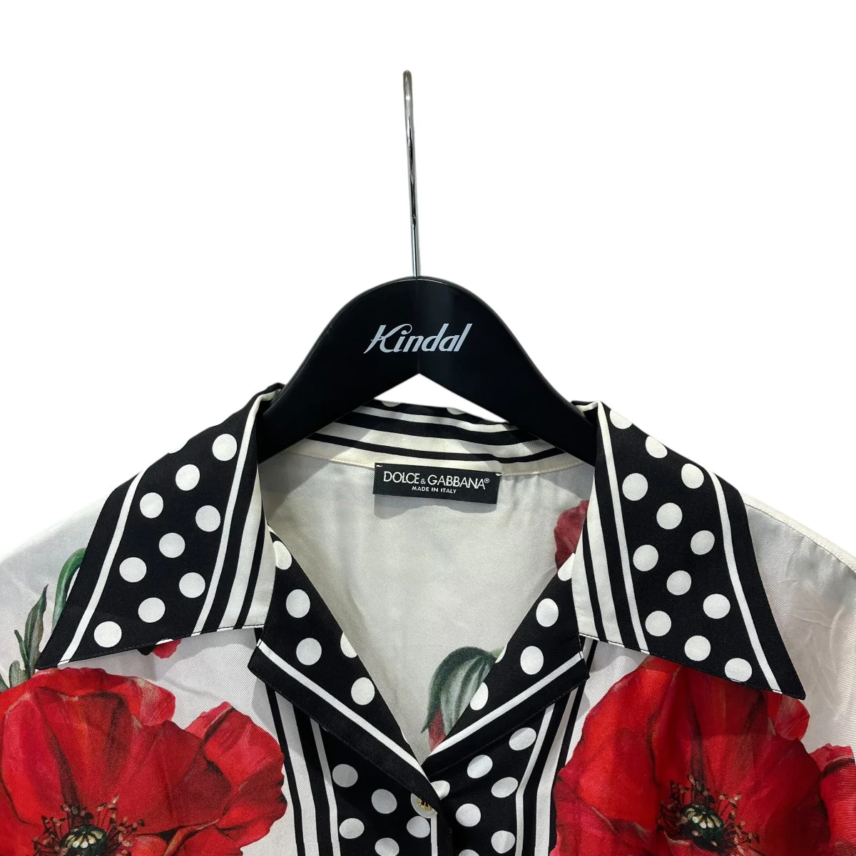 花柄シルクオーバーサイズ開襟シャツ半袖シャツF5P88T - Image 3