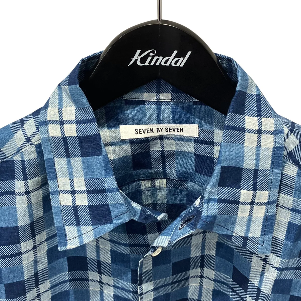 LINEN CHECK SHIRTS L S - Discharge printing -チェック長袖シャツ800-5150058 - Image 3