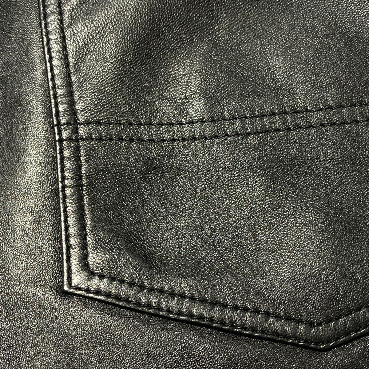 Leather Double Knee Painter Pant BlackレザーパンツSUP-FW23-084 - Image 7