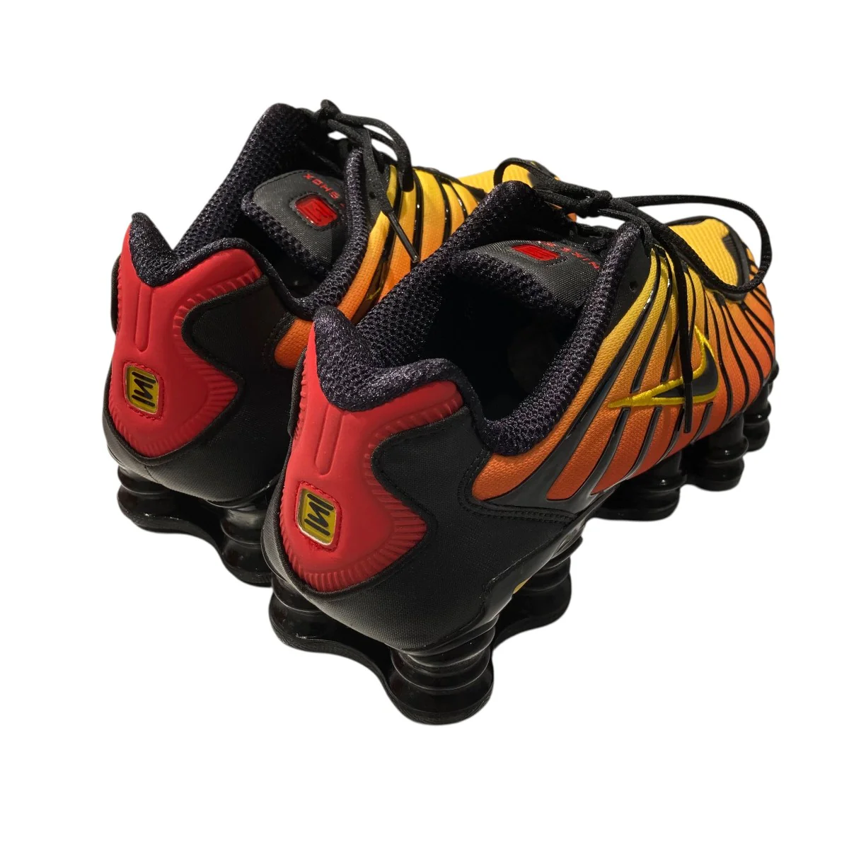 NIKE SHOX TL BLACK BLACK-AMARILLO-UNIVERSITY REDローカットスニーカーAV3595-004 - Image 2