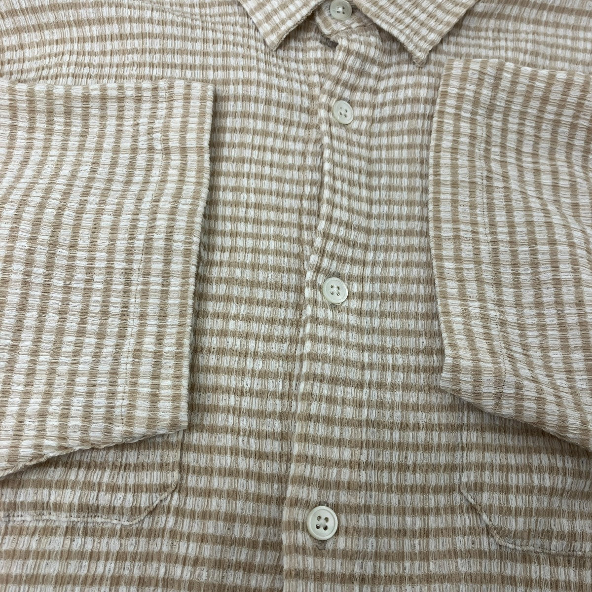 CRINKLED CHECK SS SHIRT チェックシアーシャツ - Image 4