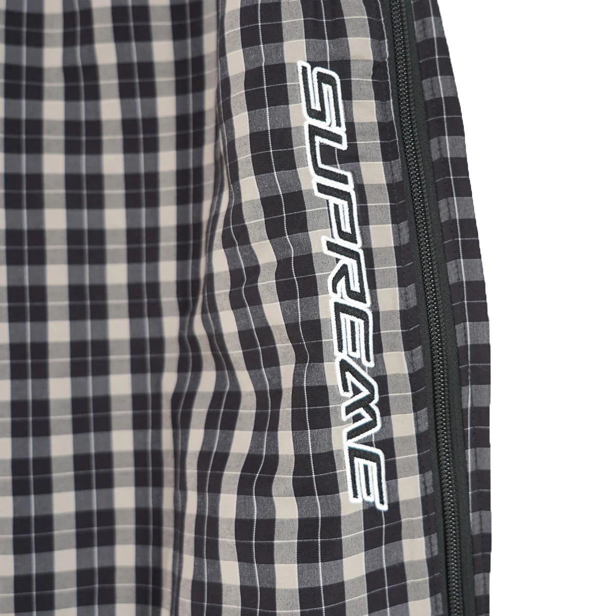 25AW Plaid Warm Up Pant サプレックス Supplex  ナイロンプレイド チェック サイド ジップ ロゴ刺繍 トラック ウォームアップ イージー パンツ - Image 4