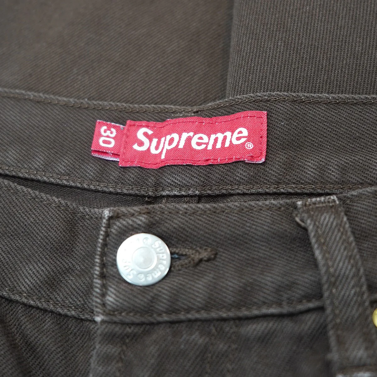 22AW Baggy Jean 13オンス ウォッシュ 加工5ポケット ワイド バギーフィット クラシック ロゴ 刺繍 ジーンズ デニム パンツ - Image 7