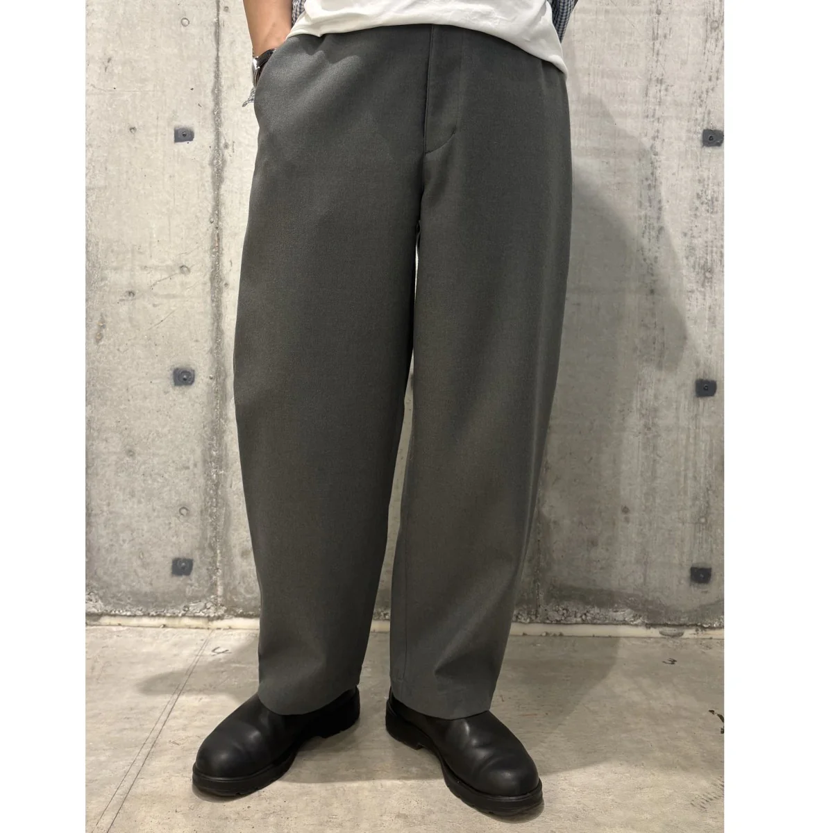 Super130’s Wool Double Cloth Pantsウールイージーワイドパンツスラックス - Image 2
