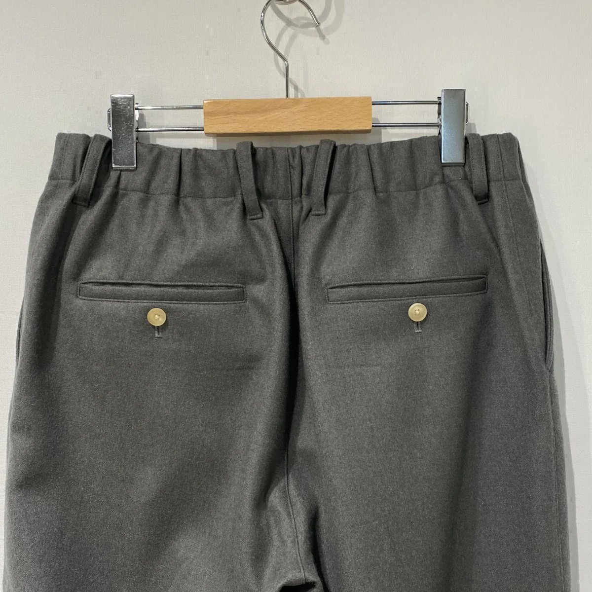 Super130’s Wool Double Cloth Pantsウールイージーワイドパンツスラックス - Image 5