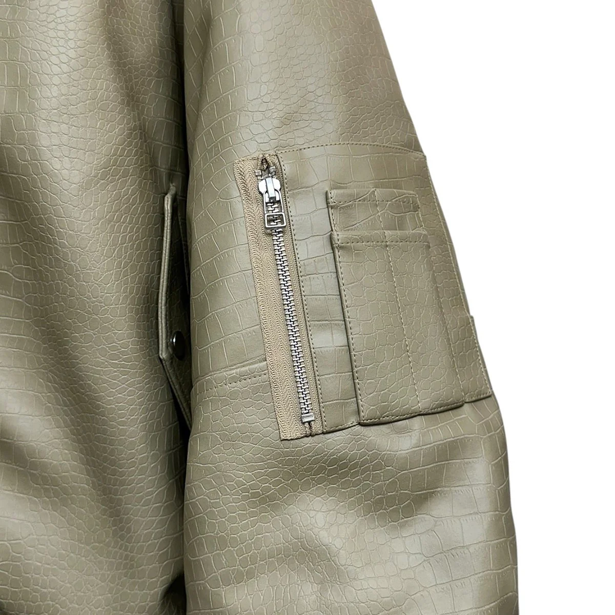 25AWFAUX CROCODILE BOMBER JACKETフェイクレザークロコダイルボンバージャケットBR25AW-00101 - Image 4