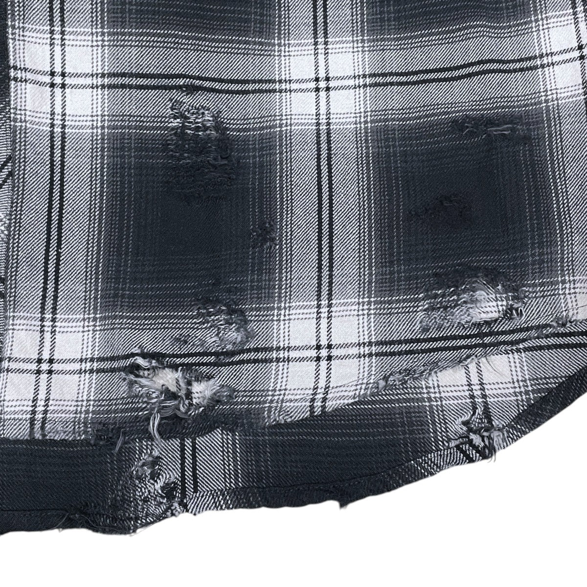 23SS ダメージ加工オンブレチェック柄ウエスタンシャツ Western Shirt Rafu002 - Image 5