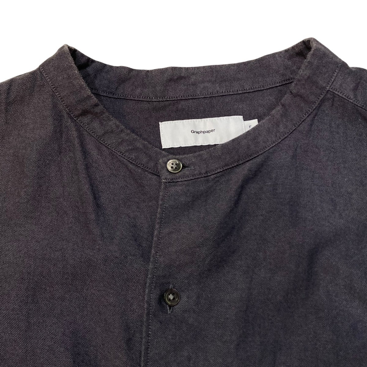 Oxford Oversized Band Collar ShirtバンドカラーシャツGM201-50111B - Image 3
