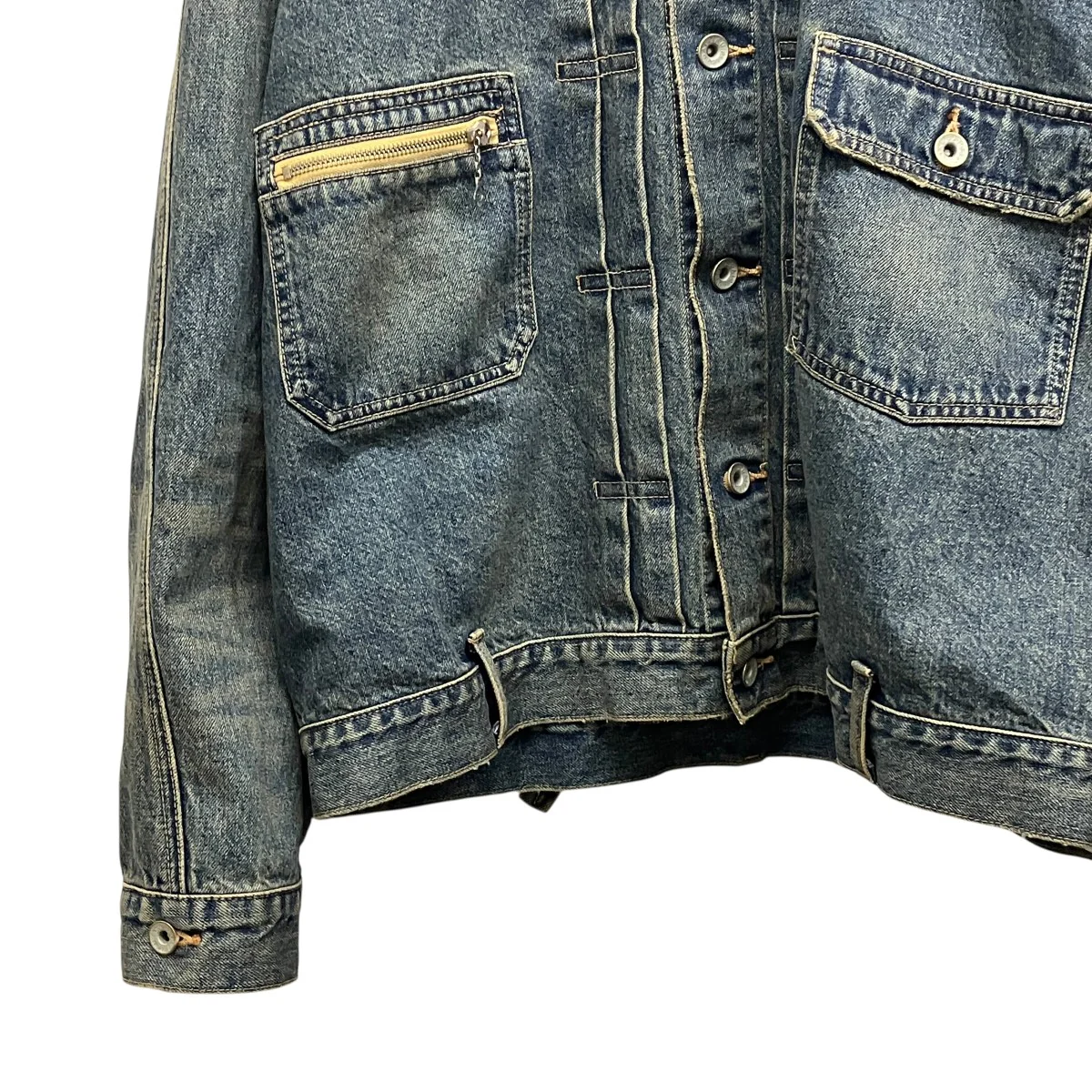 26SSVintage Wash Big Sleeve Denim Jacketデニムジャケット26SS D14 - Image 4