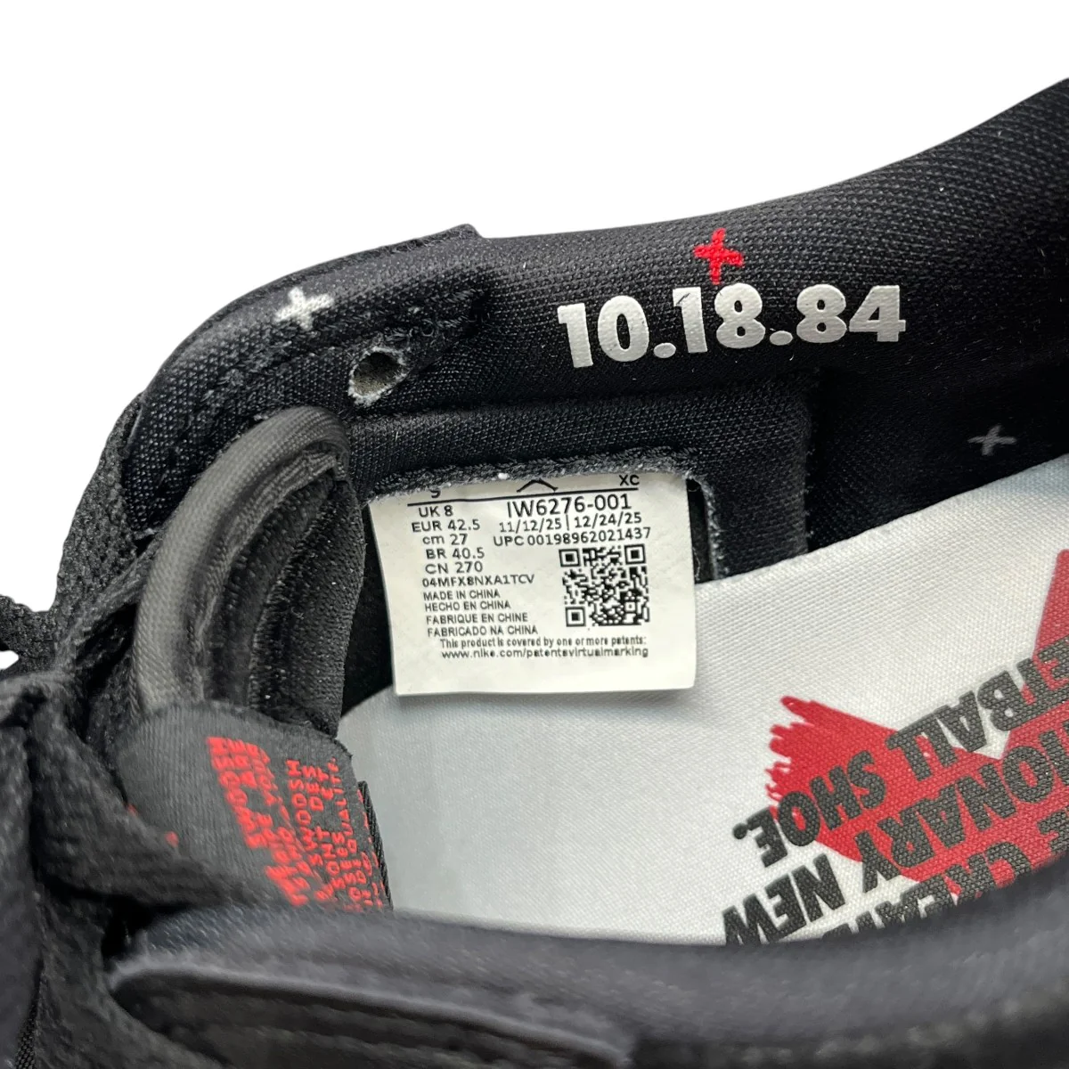 Air Jordan 1 Retro Low OG BannedローカットスニーカーIW6276-001 - Image 6
