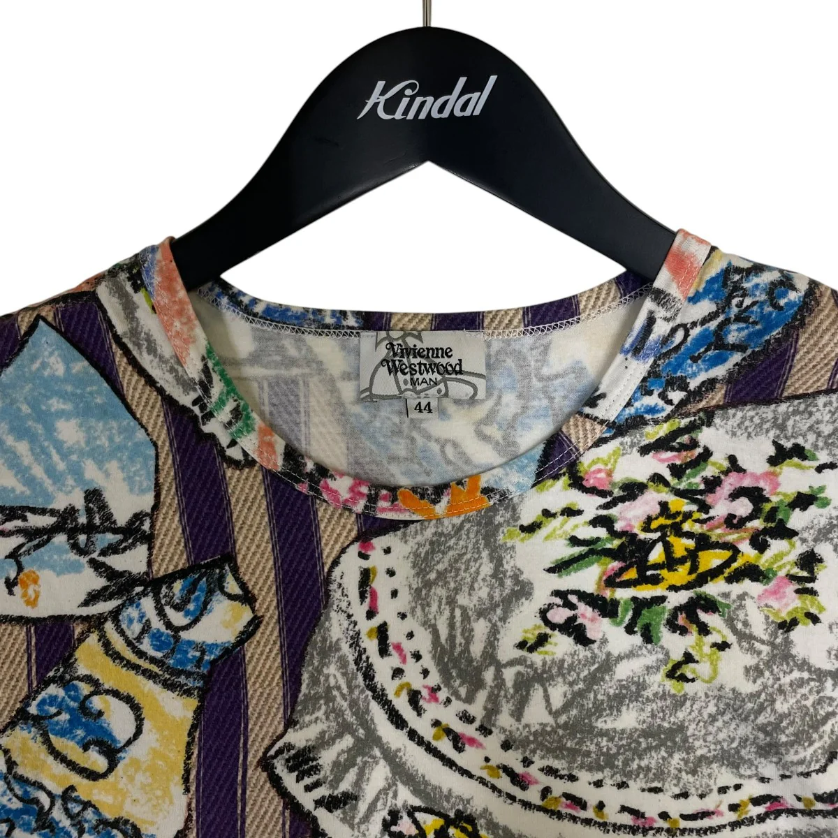総柄 グラフィックプリント 半袖Tシャツ コットンTシャツVW LP 88525 - Image 3