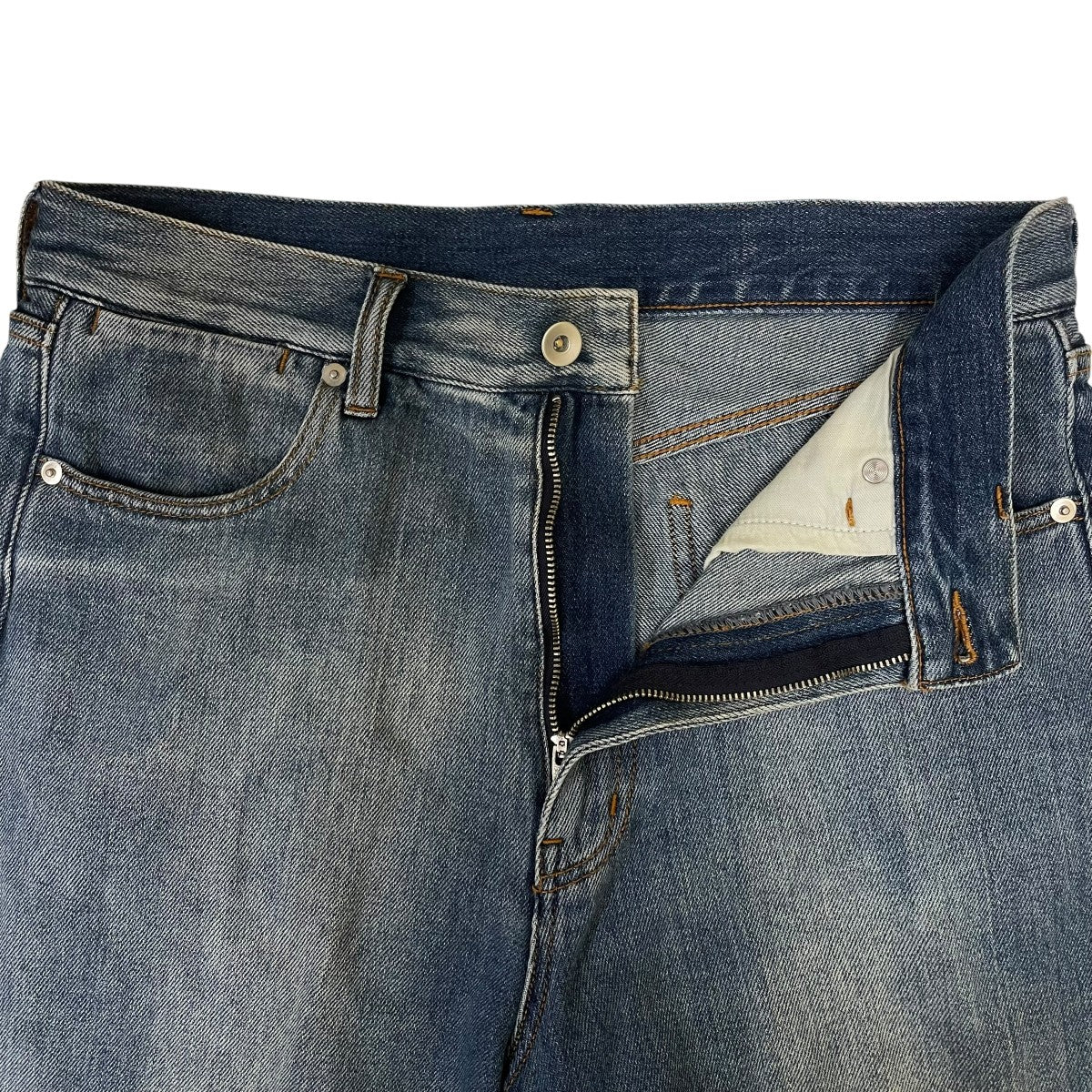 超甘撚り VINTAGE BAGGY JEANSヴィンテージ加工 ワイドデニムパンツ23CTHY-21 - Image 4